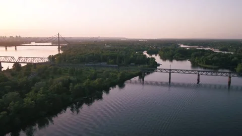 Sunset views of a big city Stock Footage 255622370