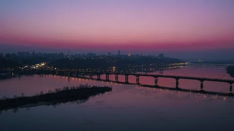 Sunset views of a big city Stock Footage 255800864