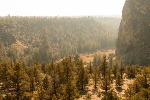 Sunset views of Smith Rock State Park, Terrebonne Stock Photos