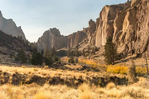 Sunset views of Smith Rock State Park, Terrebonne Stock Photos