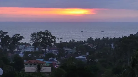 Sunset views in the tropics Stock Footage 112663467