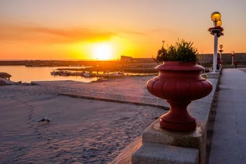 Sunset Vila Praia Foto stock