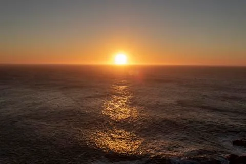 Sunset from the Vilar lighthouse. Stock Photos