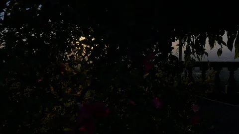 Sunset in villa mondragone Stock Footage 124530968