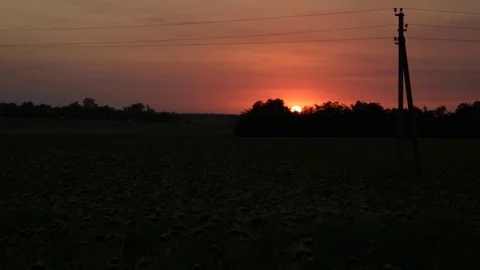 Sunset in the village 库存影片 79764289