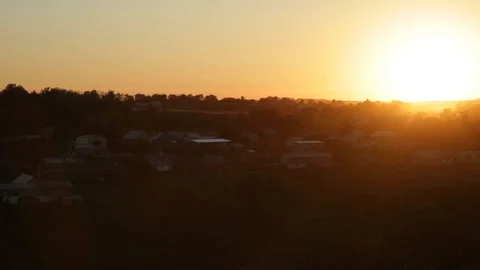 Sunset village Stock Footage 100326726