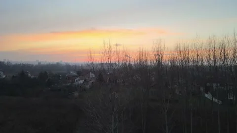 Sunset in village Stock Footage 144929958