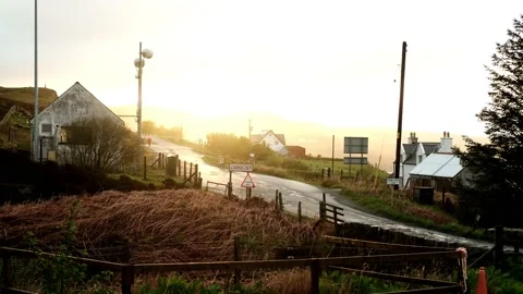 Sunset Village Stock Footage 202032256