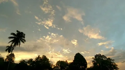 Sunset in village Video stock 236795013