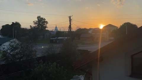 Sunset in village Stock Footage 250249469