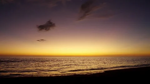 Sunset with vivid colours Stock Footage 265181537