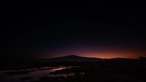 Sunset on a Volcano Fotos Stock