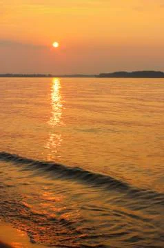 Sunset on the Volga Stock Photos