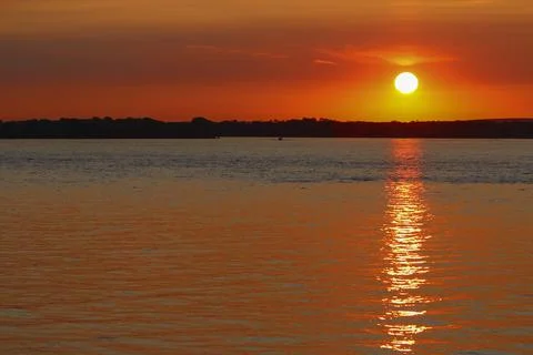 Sunset on the Volga Stock Photos