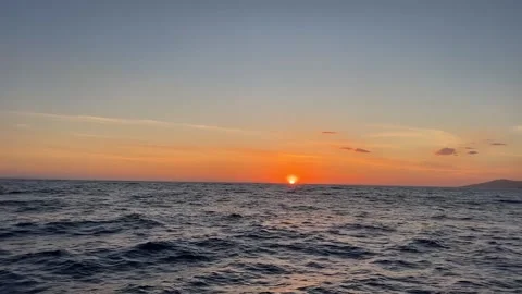 Sunset Voyage: Tranquility on the Horizon" Stock Footage 274915469
