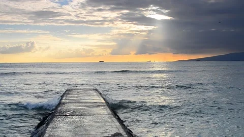 Sunset Waikiki Stock Footage 154486523