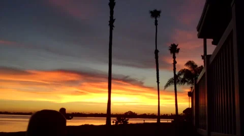 Sunset walk in california 動画素材 1034163