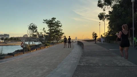 Sunset walk 스톡 동영상 303249732