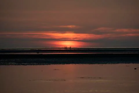 The Sunset Walk Stock Photos