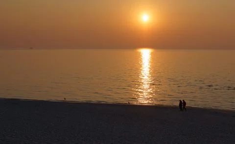 Sunset walk Stock Photos