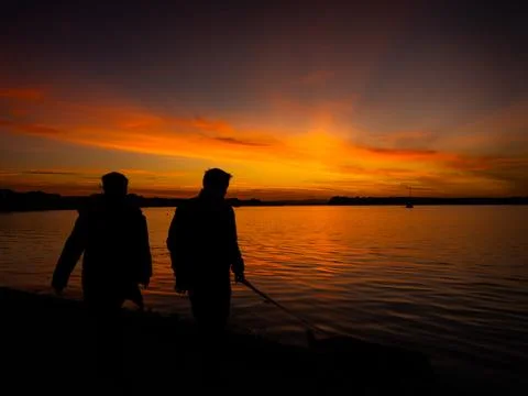 Sunset walk Fotos de archivo