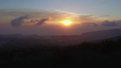 Sunset with warm colors and a blue sea Stock Footage 148793886