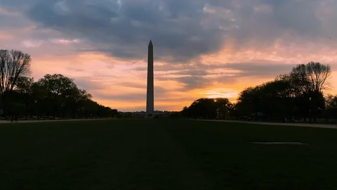 Sunset in Washington, DC Stock Footage 128833038
