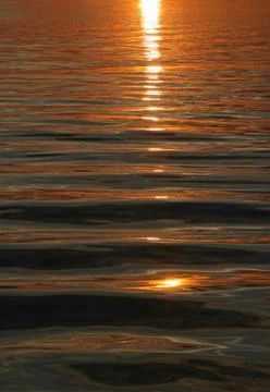Sunset water background Stock Photos
