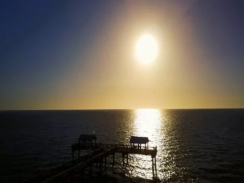 Sunset by the water Stock Footage 74089909