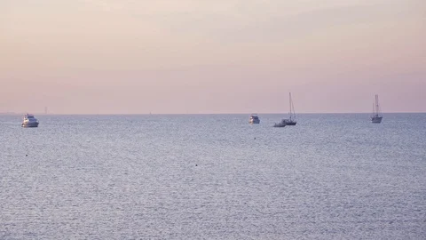 Sunset by the water Video stock 128380285