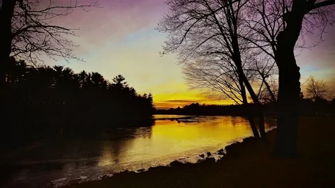 Sunset on the Water Stock Footage 230032030