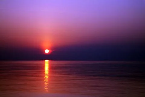 Sunset on the water Stock Photos