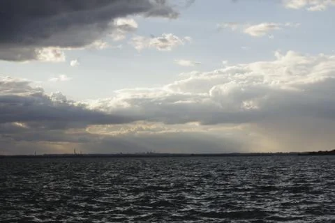 Sunset on the water Stock Photos