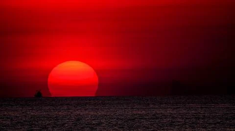 Sunset On The Water Stock Photos