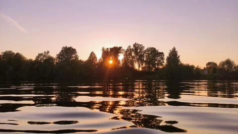 Sunset on the water Stock Photos