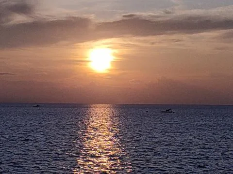SUNSET WATER Stock Photos