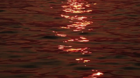 Sunset water reflection Stock Footage 80895051