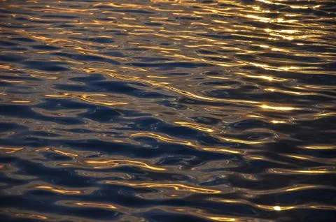 Sunset water texture Stock Photos