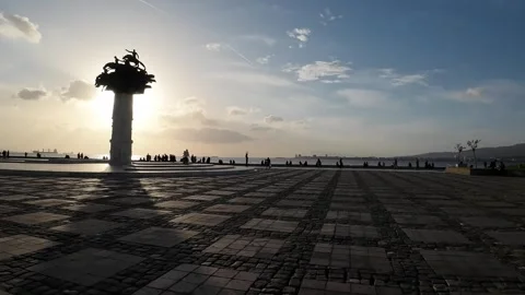 Sunset On The Waterfront Of Izmir Stock Footage 242779161