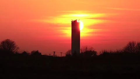Sunset watertower Stock Footage 166892798