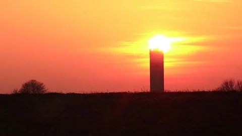 Sunset watertower Stock Footage 166892810