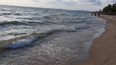 Sunset wave. 4K Video stock 75786240