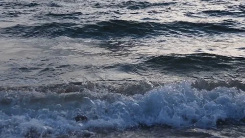Sunset wave. 4K Video stock 75807202
