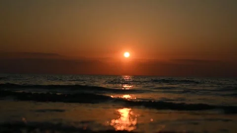 Sunset on the wave Video stock 244639456