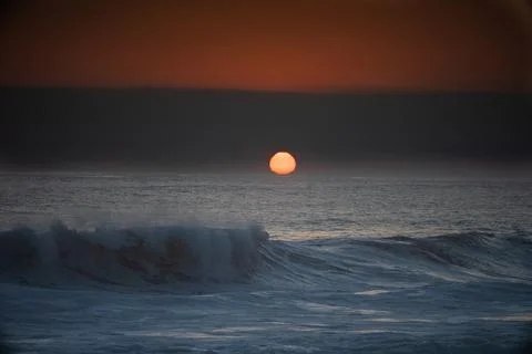 Sunset wave Foto stock