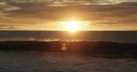 Sunset waves 4k 스톡 동영상 46022774