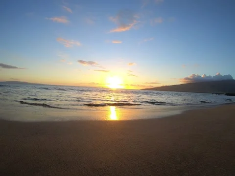 Sunset waves and sand 2/2/22 Stock Footage 191760152