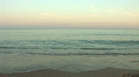 Sunset waves b Stock Footage 11956251