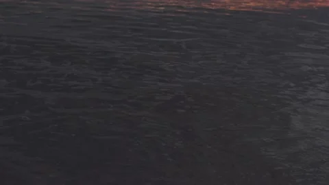 Sunset Waves Closeup Stock Footage 137932631
