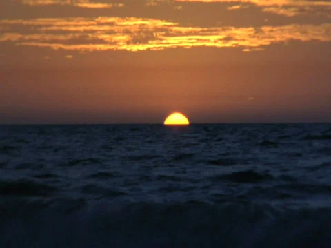 Sunset on the Waves Stock Footage 286102